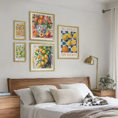 Wanddecoratie citrus retro voor in de keuken
