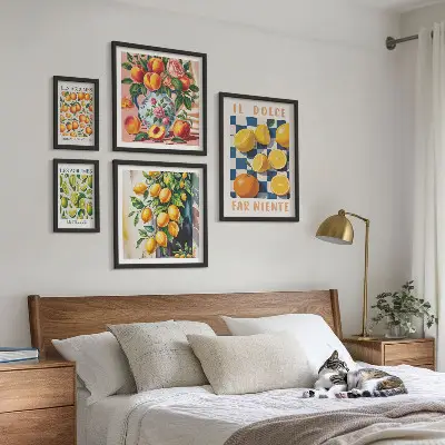 Wanddecoratie citrus retro voor in de keuken
