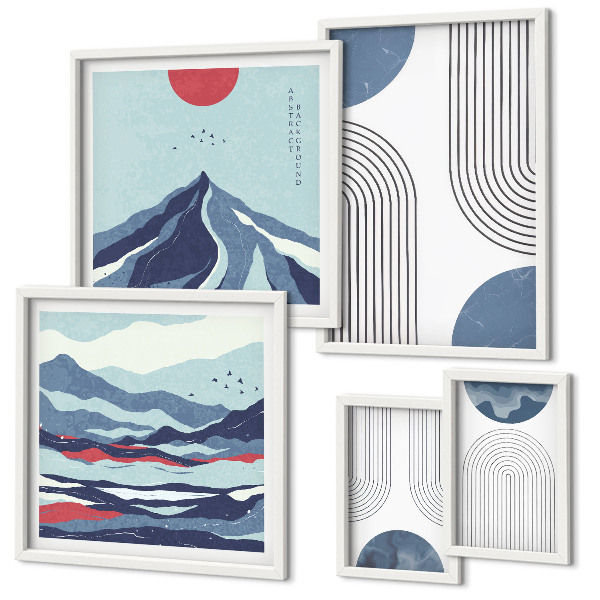 Gallery wall Abstracte landschappen geometrie