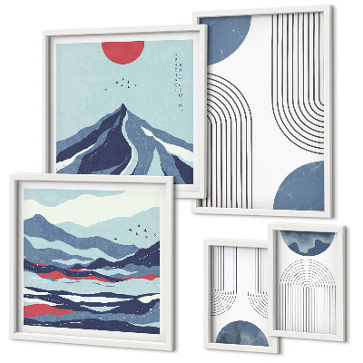 Gallery wall Abstracte landschappen geometrie