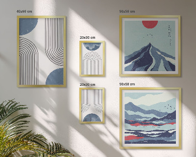 Gallery wall Abstracte landschappen geometrie