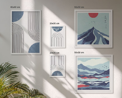 Gallery wall Abstracte landschappen geometrie