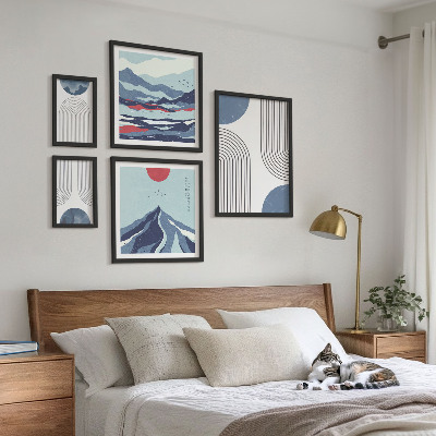 Gallery wall Abstracte landschappen geometrie