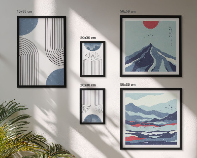 Gallery wall Abstracte landschappen geometrie