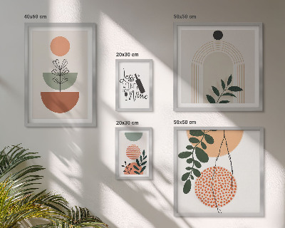 Moderne schilderijen set Stijlvolle plantendecoraties