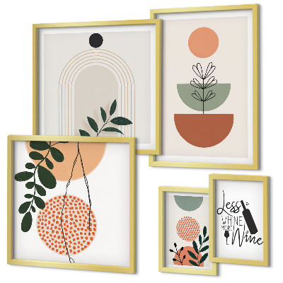 Moderne schilderijen set Stijlvolle plantendecoraties