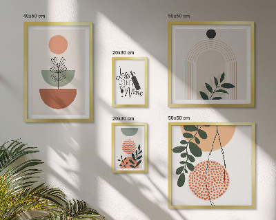 Moderne schilderijen set Stijlvolle plantendecoraties