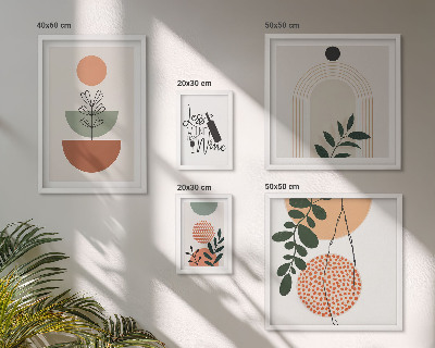 Moderne schilderijen set Stijlvolle plantendecoraties