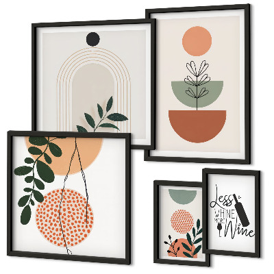 Moderne schilderijen set Stijlvolle plantendecoraties