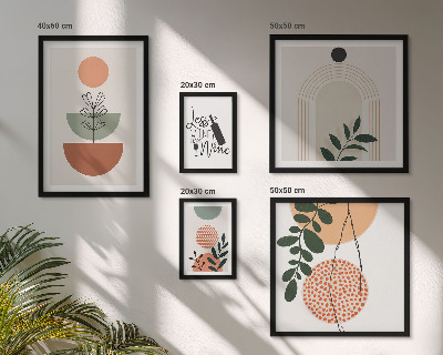 Moderne schilderijen set Stijlvolle plantendecoraties