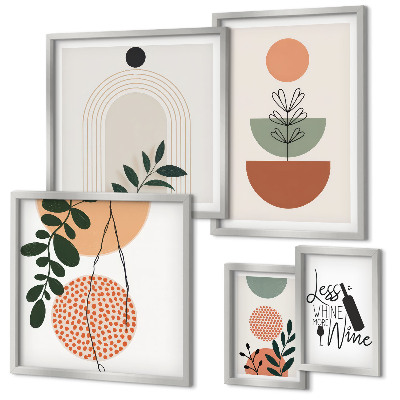Moderne schilderijen set Stijlvolle plantendecoraties