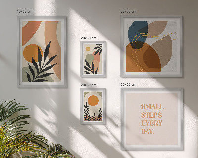 Gallery wall Stijlvolle abstracte plantenafbeeldingen