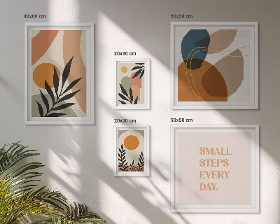 Gallery wall Stijlvolle abstracte plantenafbeeldingen