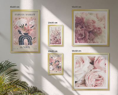 Wanddecoratie compositie Bloemen in boho-stijl
