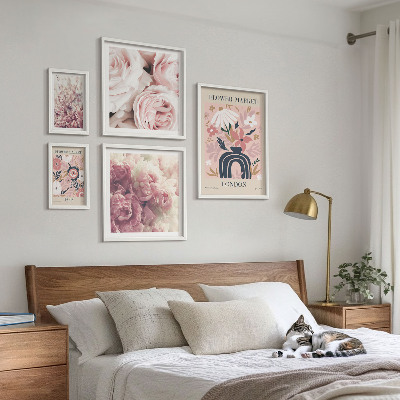 Wanddecoratie compositie Bloemen in boho-stijl