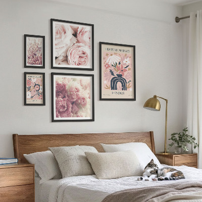 Wanddecoratie compositie Bloemen in boho-stijl