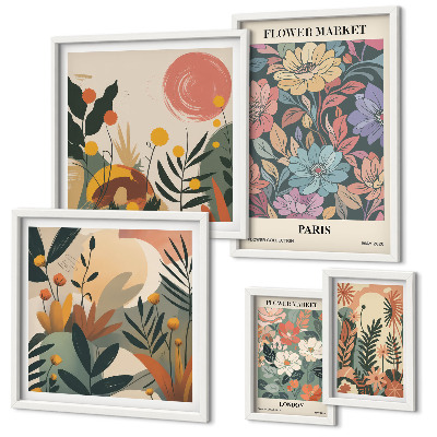 Gallery wall Bloemmotieven Parijs Londen