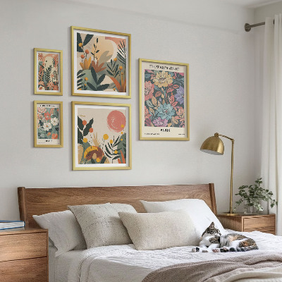 Gallery wall Bloemmotieven Parijs Londen