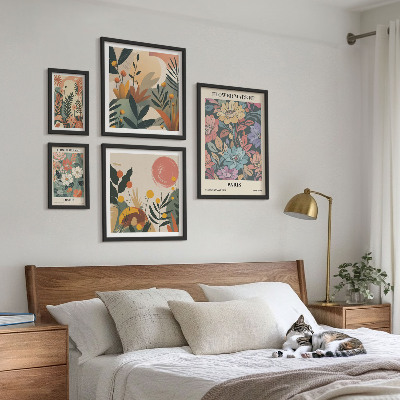 Gallery wall Bloemmotieven Parijs Londen