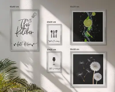 Wanddecoratie compositie Keukeninspiratie met liefde