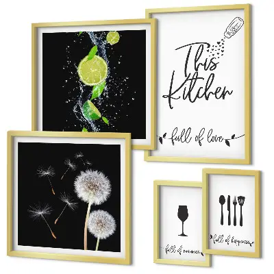 Wanddecoratie compositie Keukeninspiratie met liefde