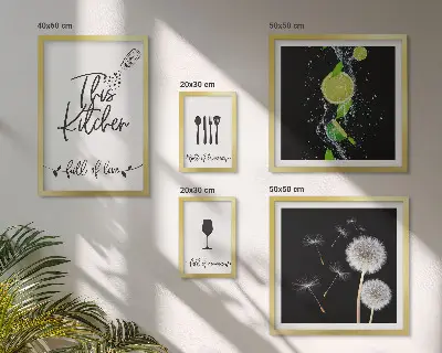 Wanddecoratie compositie Keukeninspiratie met liefde