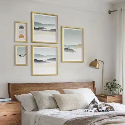 Wanddecoratie compositie Abstracte natuurlandschappen