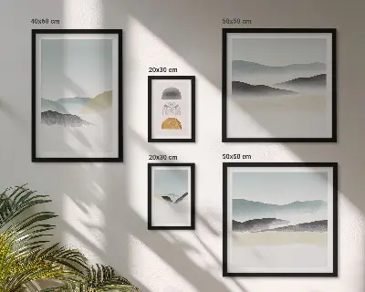 Wanddecoratie compositie Abstracte natuurlandschappen