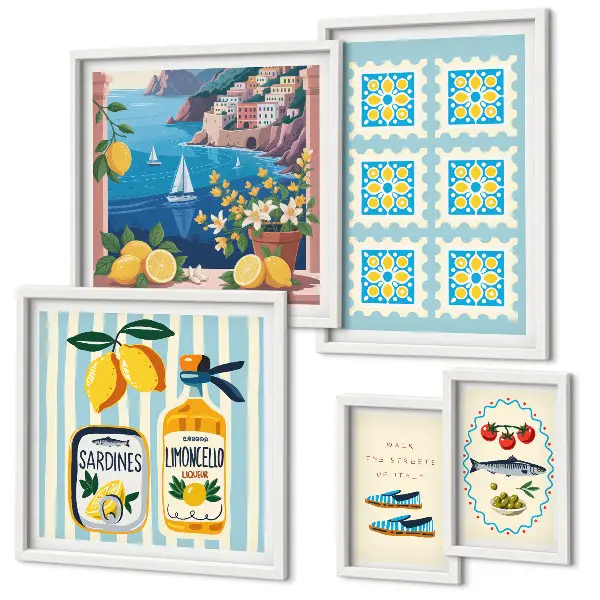 Gallery wall Italiaanse keuken in smaakstijl