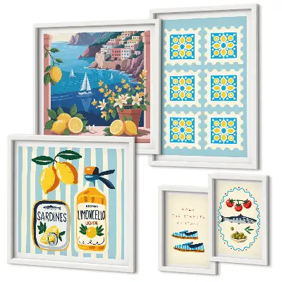 Gallery wall Italiaanse keuken, smaakstijl