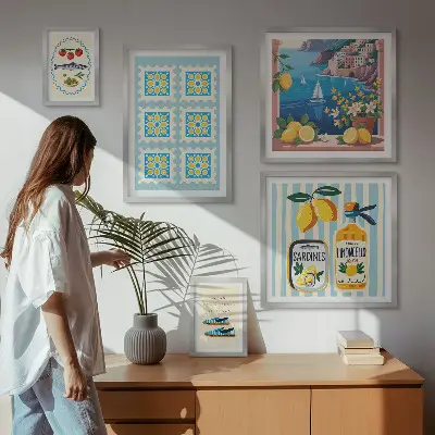 Gallery wall Italiaanse keuken in smaakstijl