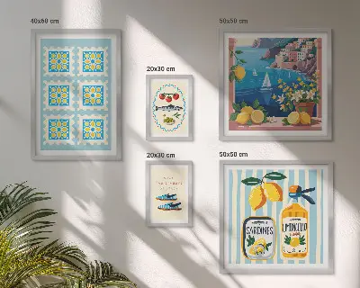Gallery wall Italiaanse keuken in smaakstijl