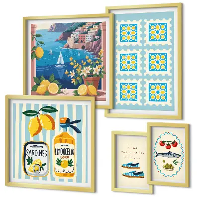Gallery wall Italiaanse keuken in smaakstijl