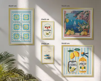 Gallery wall Italiaanse keuken in smaakstijl