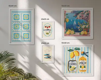 Gallery wall Italiaanse keuken in smaakstijl