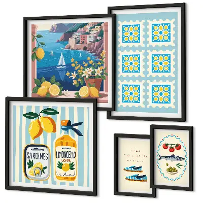 Gallery wall Italiaanse keuken in smaakstijl