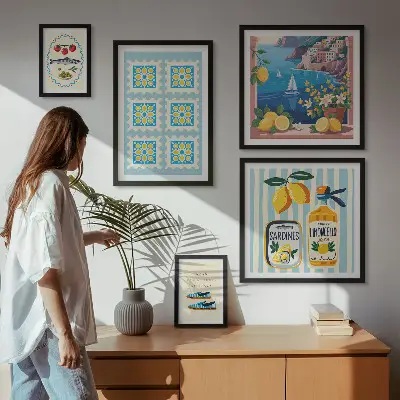 Gallery wall Italiaanse keuken in smaakstijl