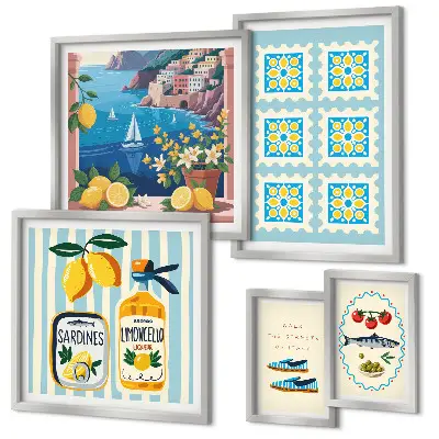 Gallery wall Italiaanse keuken in smaakstijl