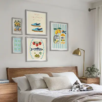 Wanddecoratie compositie Italiaanse keuken met citrusvruchten