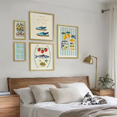 Wanddecoratie compositie Italiaanse keuken met citrusvruchten