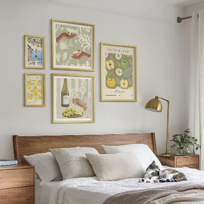 Gallery wall Sfeervolle illustraties uit de jaren 70