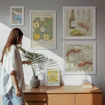 Gallery wall Sfeervolle illustraties uit de jaren 70