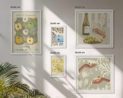 Gallery wall Sfeervolle illustraties uit de jaren 70