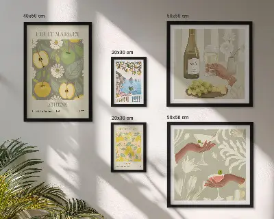 Gallery wall Sfeervolle illustraties uit de jaren 70