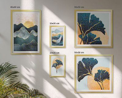 Wanddecoratie compositie Stijlvolle berglandschappen met planten