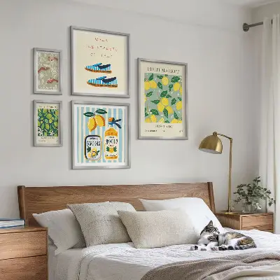 Gallerijwand met fruitige vintage inspiratie