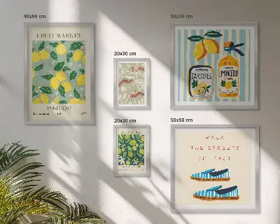 Gallerijwand met fruitige vintage inspiratie
