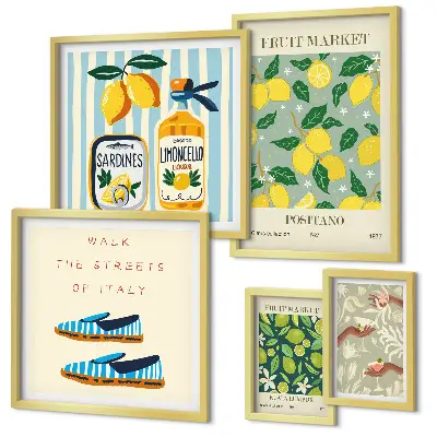 Gallerijwand met fruitige vintage inspiratie