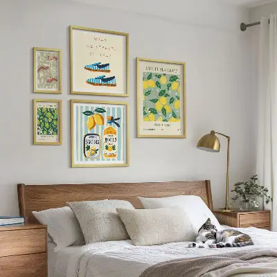 Gallerijwand met fruitige vintage inspiratie