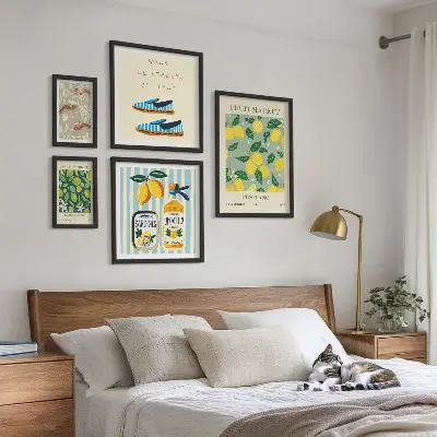 Gallerijwand met fruitige vintage inspiratie